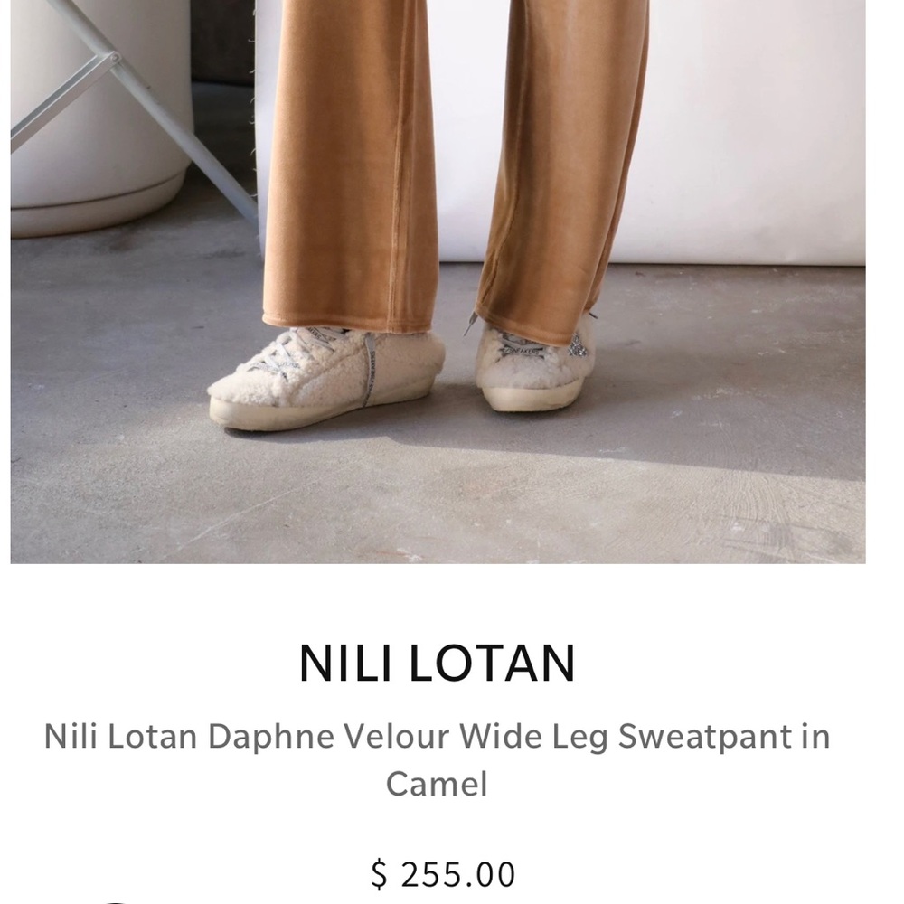 Nili Lotan velour track pant